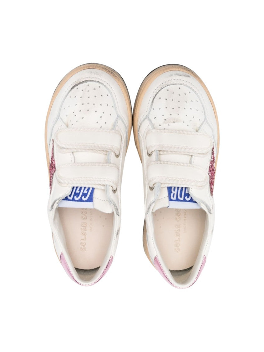 Kids White Embellished Sneakers 3