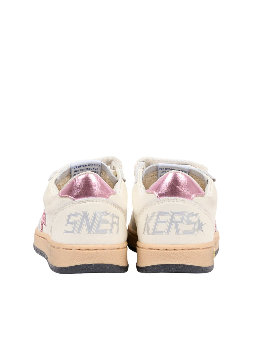 Kids White Embellished Sneakers 4