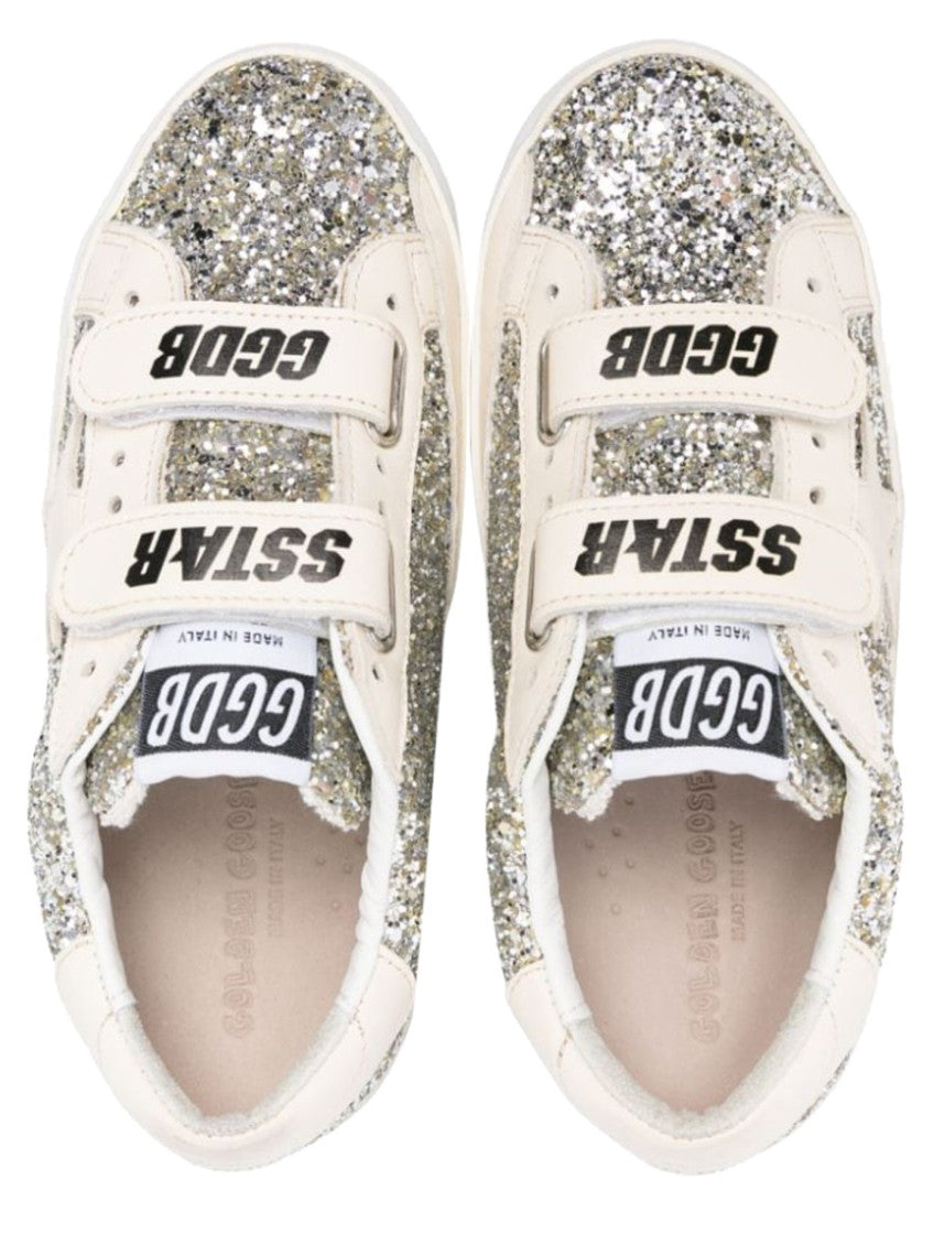 Kids Silver Embellished Sneakers 3