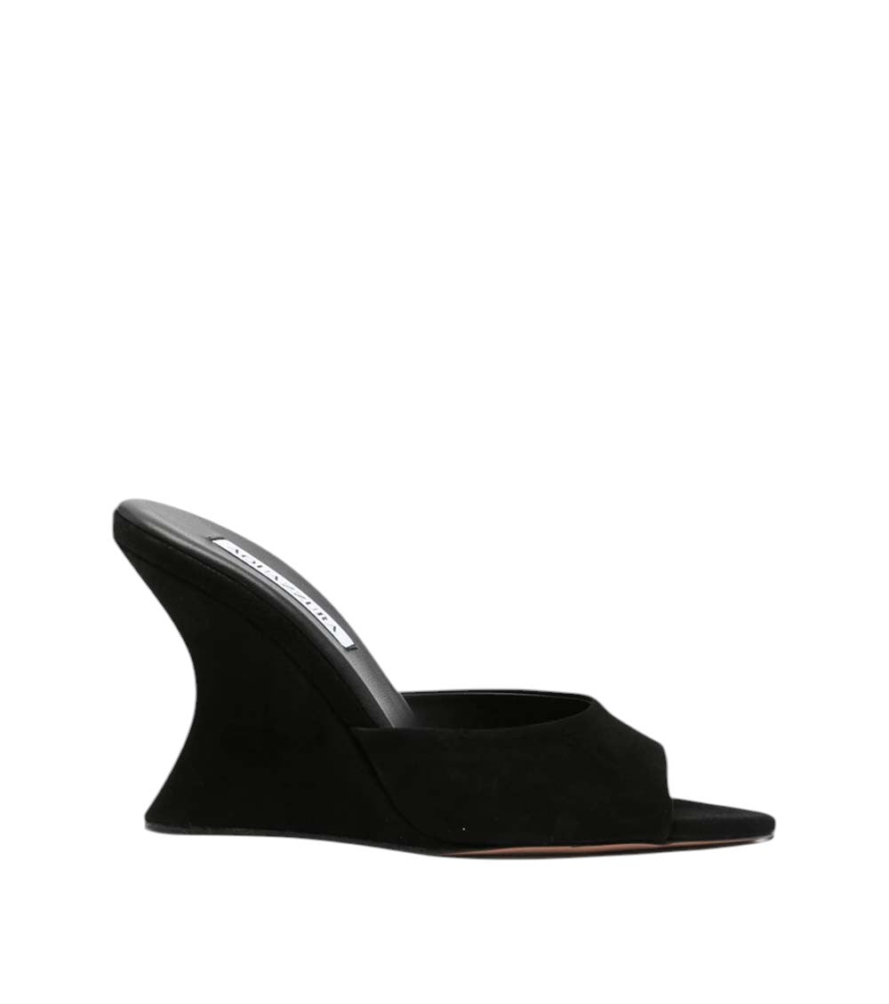 Black Slip-on Wedges 1