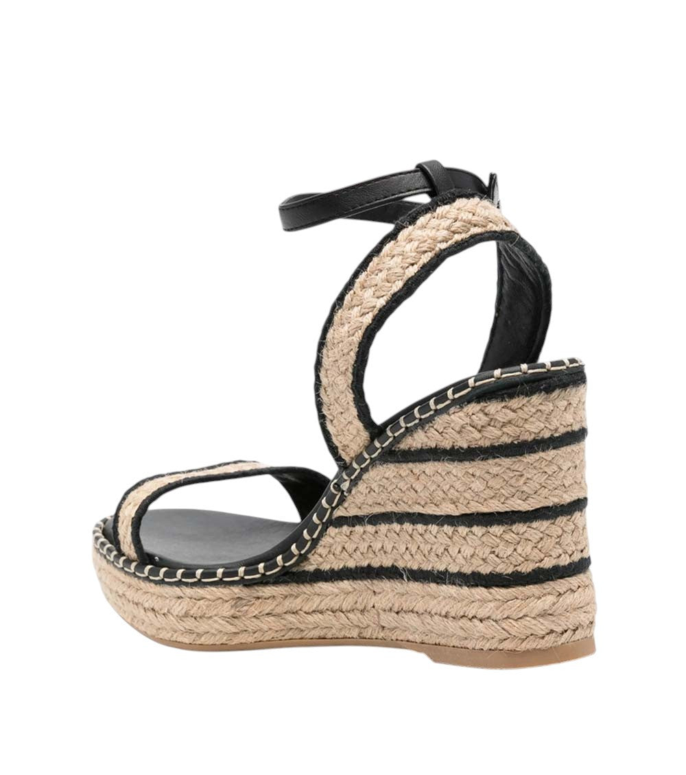 Beige Braided Bera Wedges 3