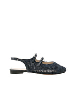 Blue Woven Ballet Flats 1