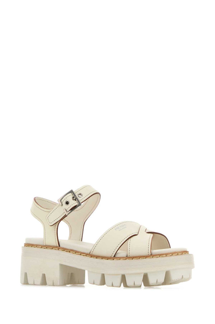 White Leather Sandals 2