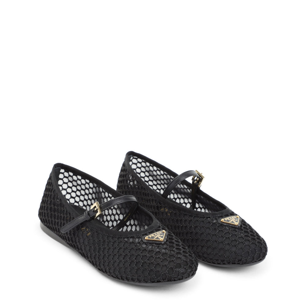Black Mesh Ballet Flats 3