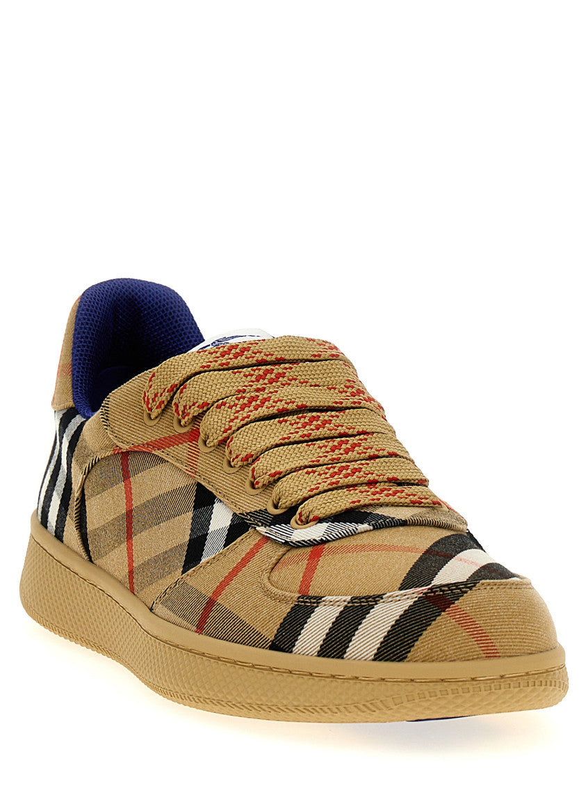 Beige Check Sneakers 2