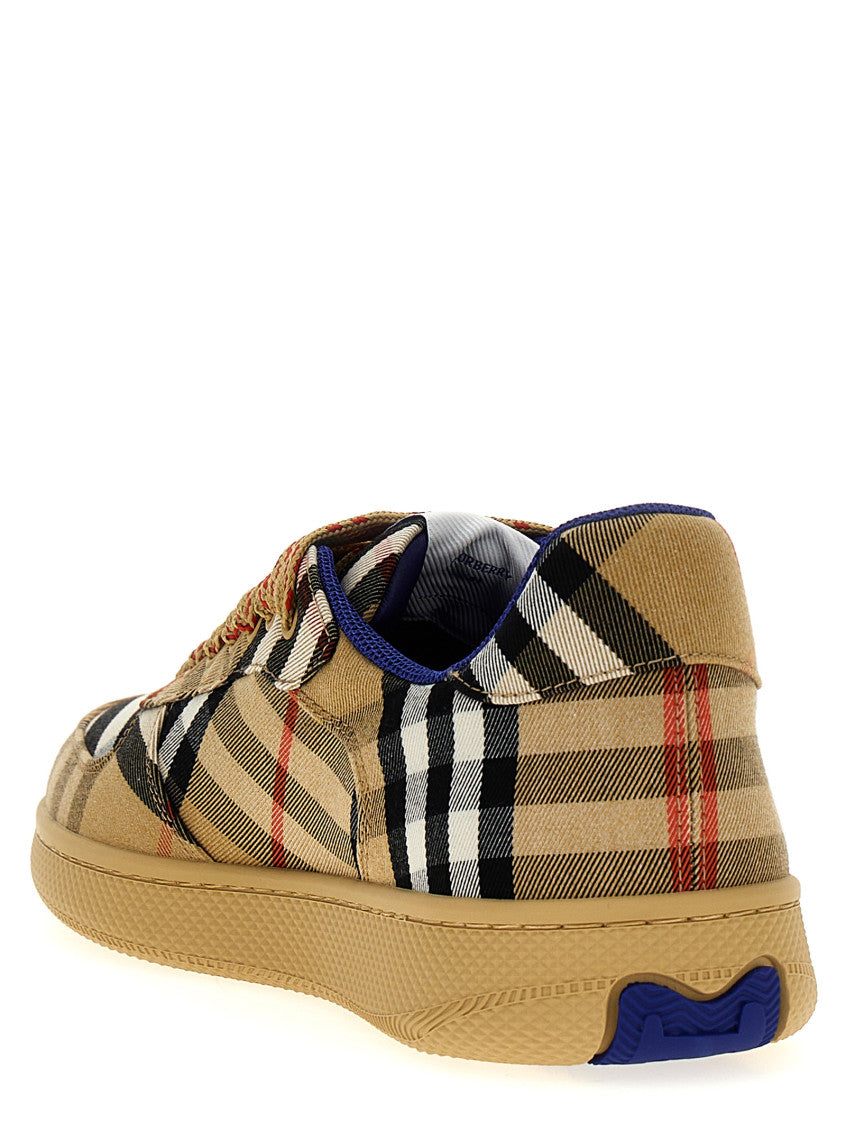 Beige Check Sneakers 3
