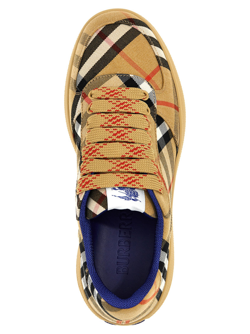 Beige Check Sneakers 4