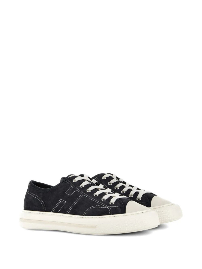 Dark Blue Lace Up Sneakers 3