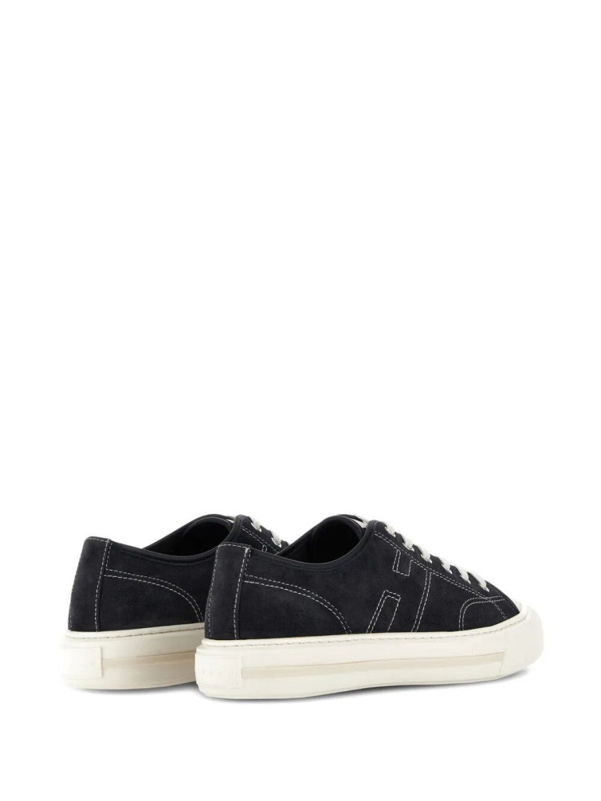 Dark Blue Lace Up Sneakers 4