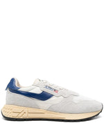 White Blue Lace Up Sneakers 1