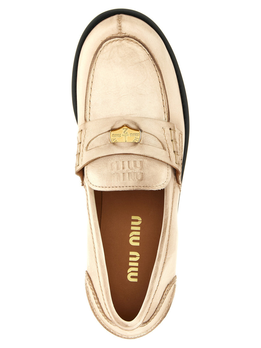 Off White Leather Loafers 4