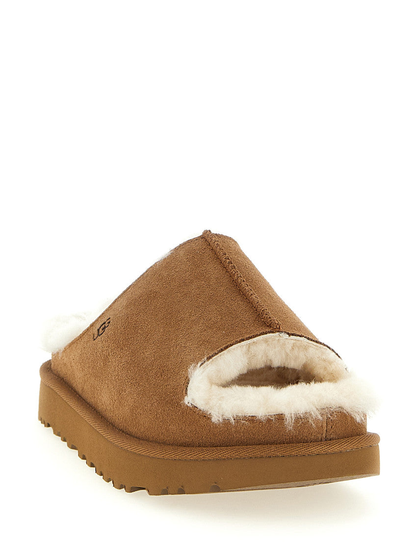 Brown Suede Slides 2