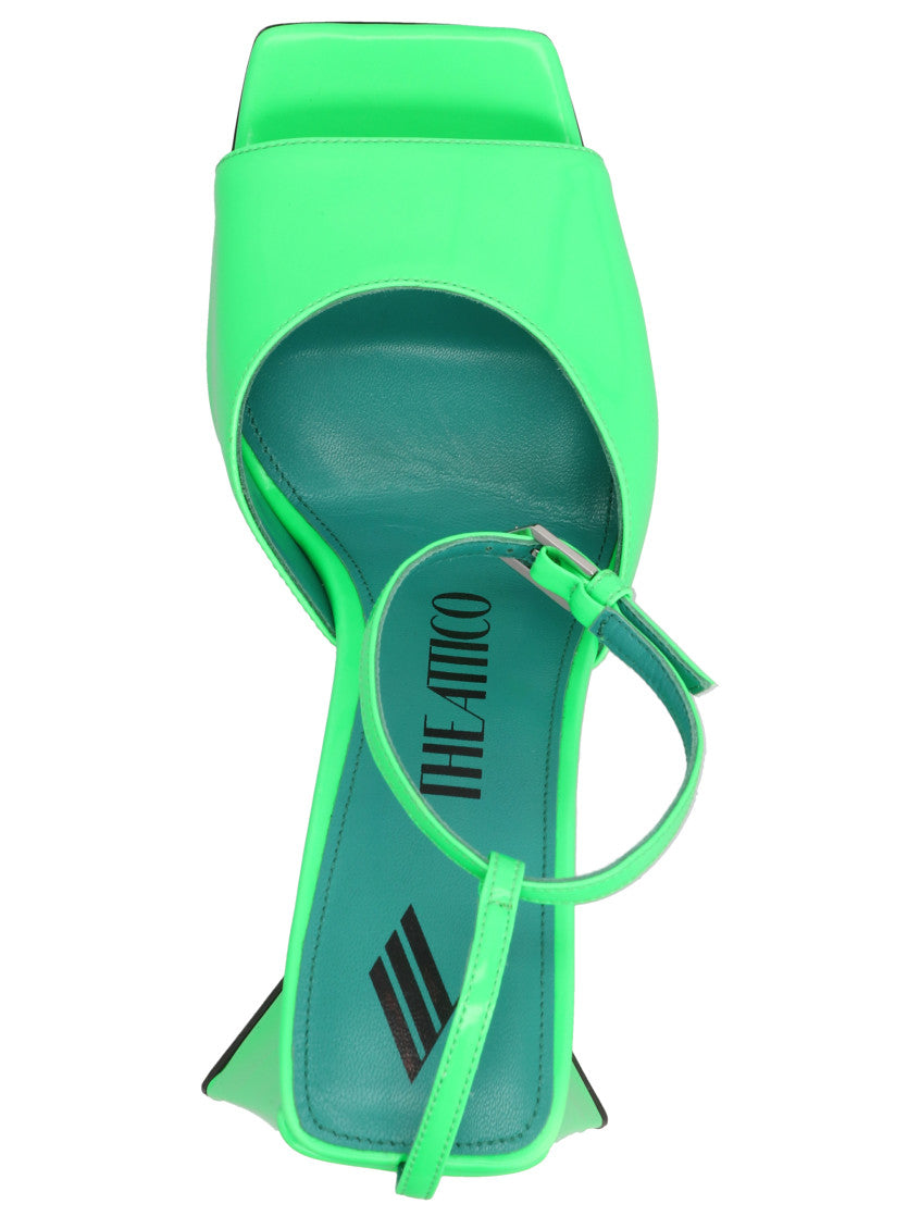 Green Open Toe Heels 3