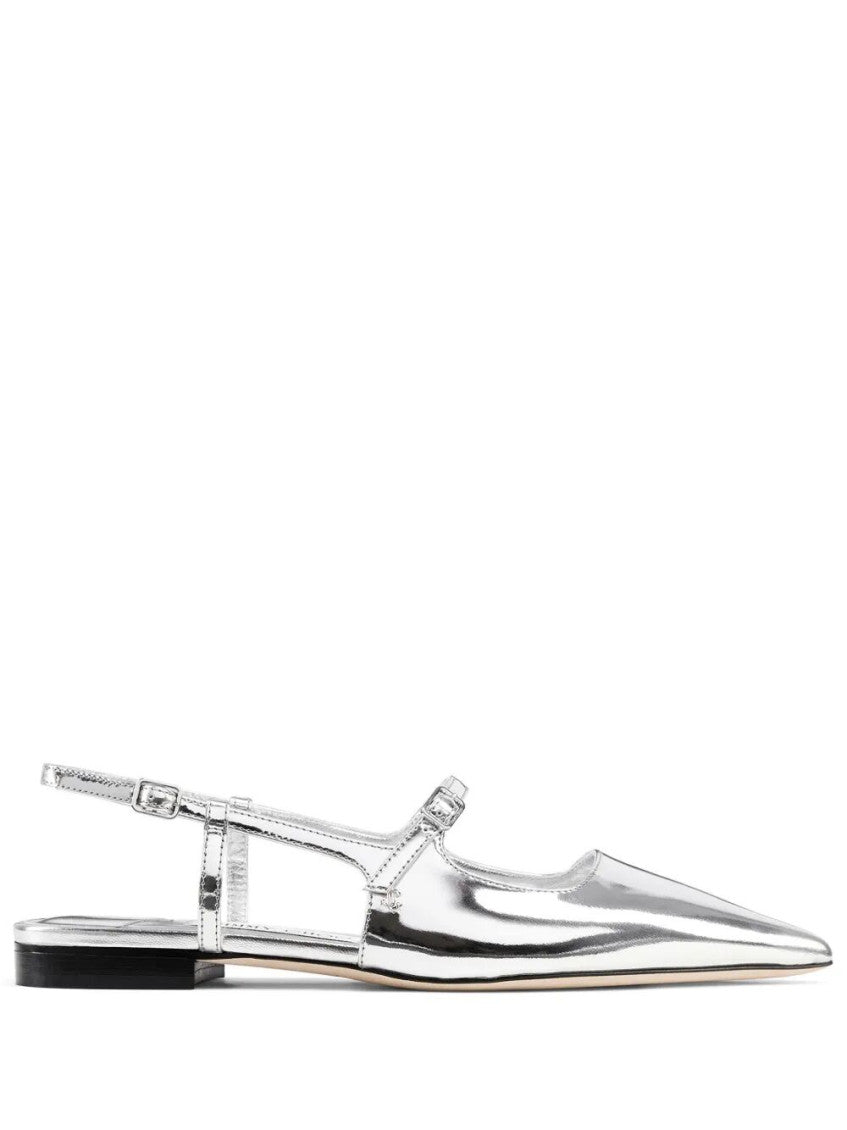Silver Pointed Toe Ballet Flats 1