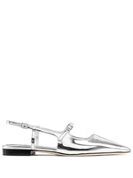 Silver Pointed Toe Ballet Flats 1