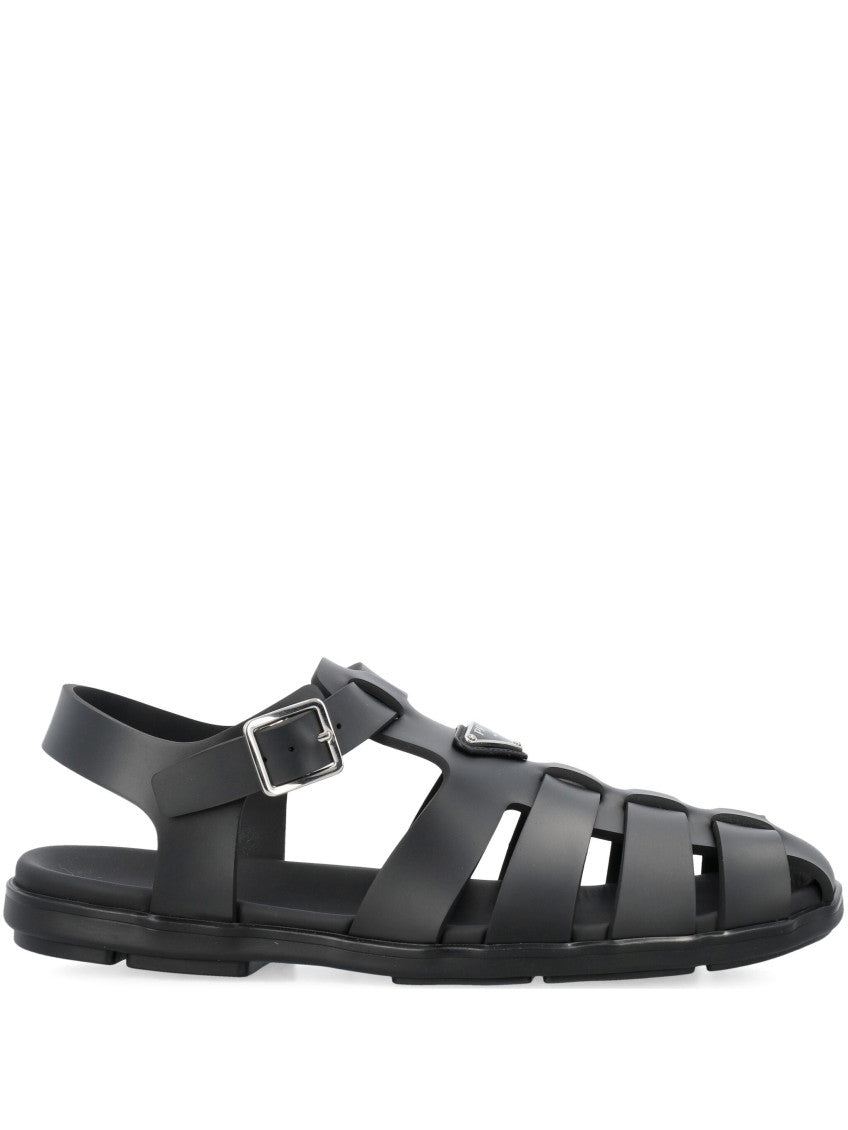 Black Cage Sandals 1