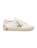 Girls White Lace Up Sneakers 1
