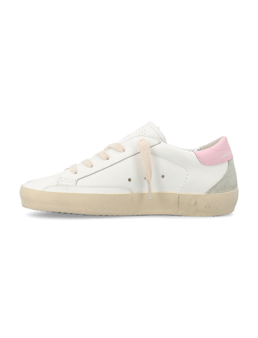 Girls White Lace Up Sneakers 3