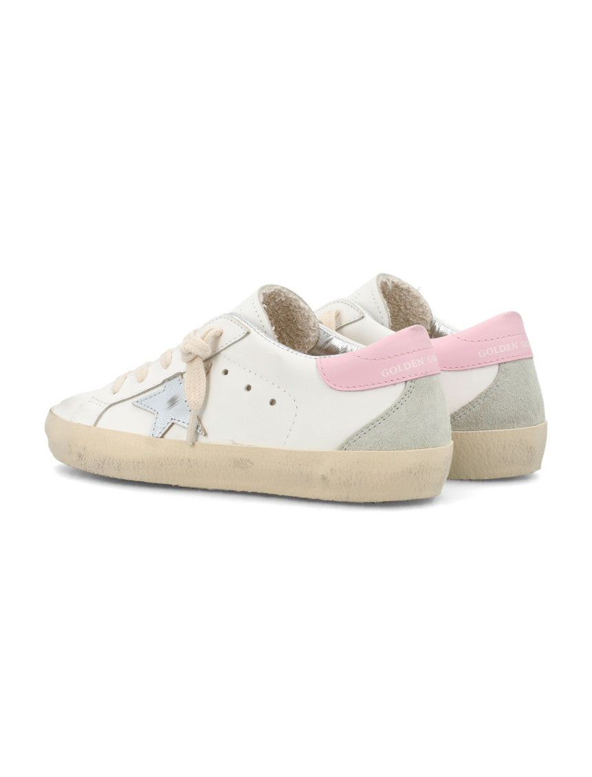 Girls White Lace Up Sneakers 8