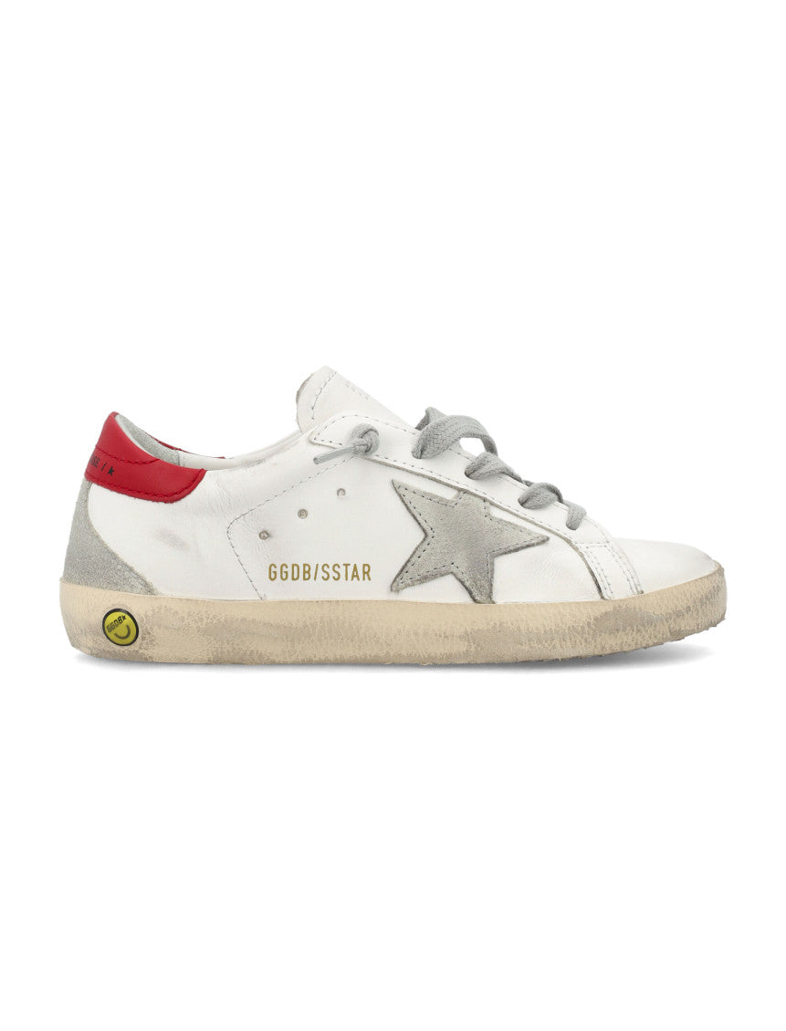 Boys White Lace Up Sneakers 1