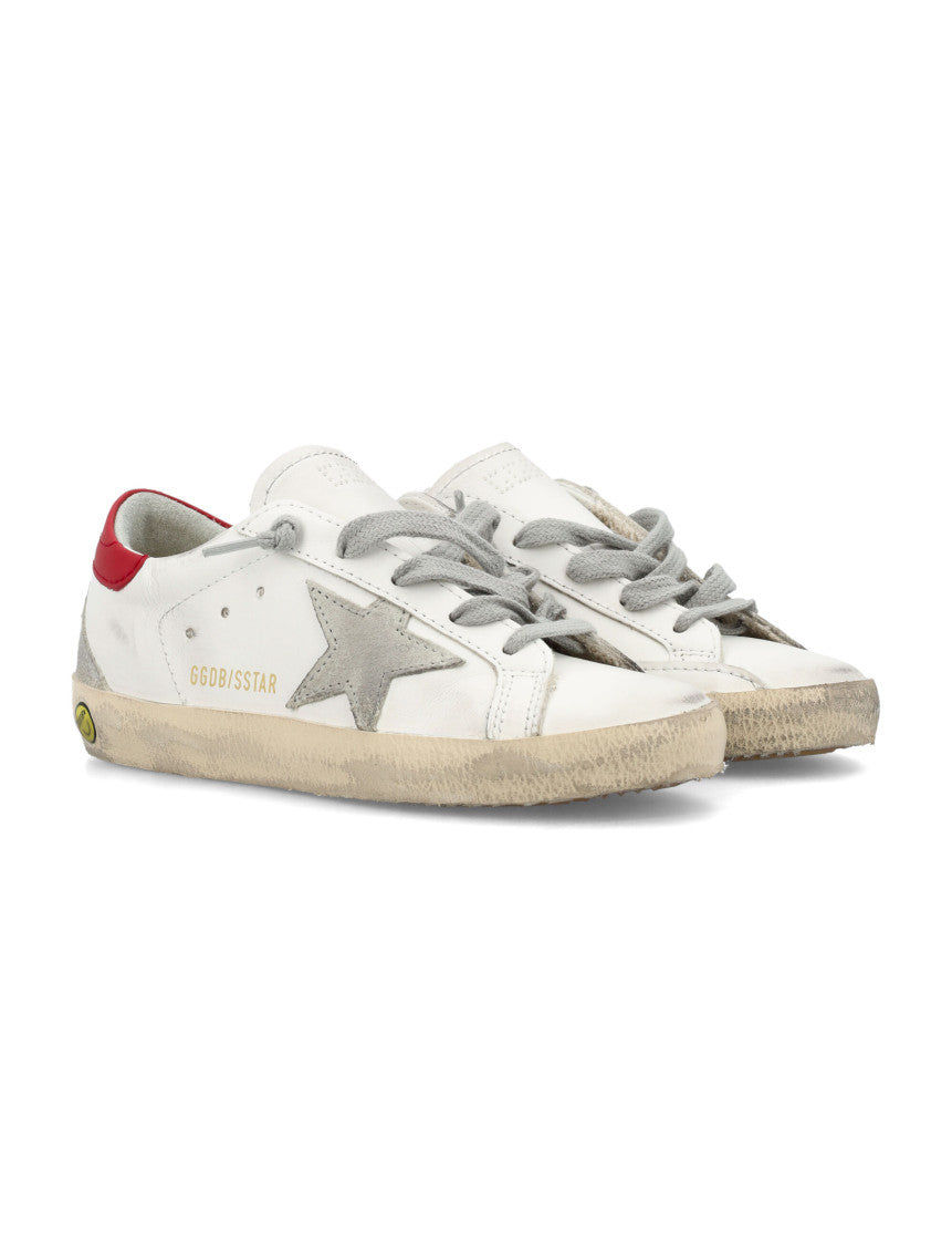Boys White Lace Up Sneakers 2