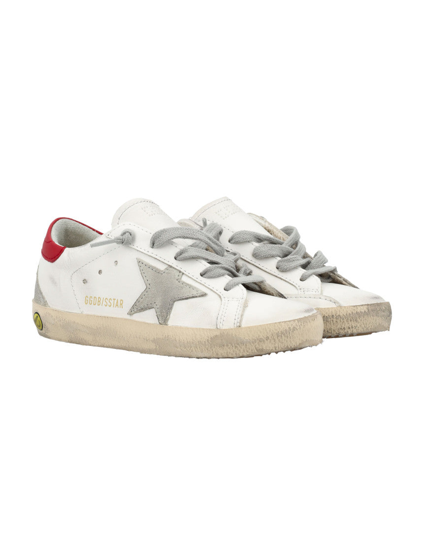 Boys White Lace Up Sneakers 6