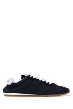 Navy Blue Lace Up Sneakers 1