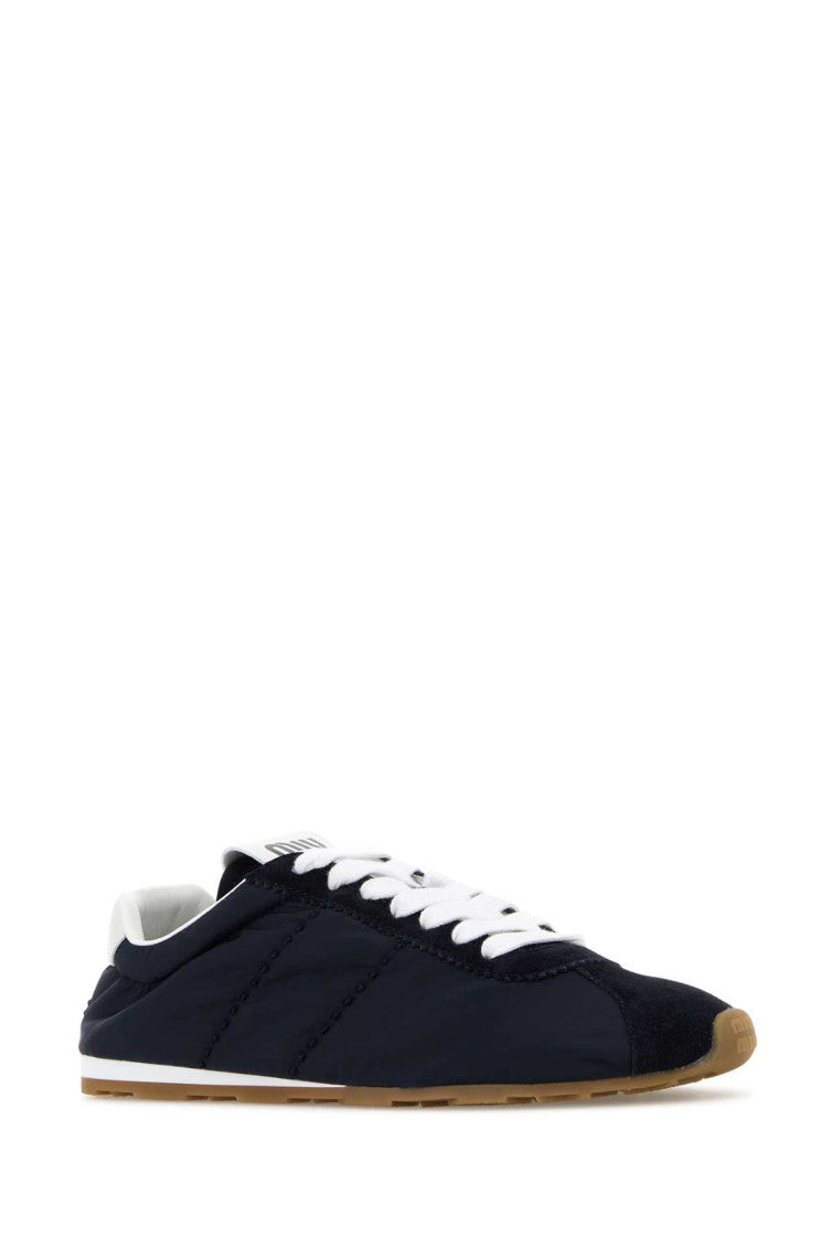 Navy Blue Lace Up Sneakers 2