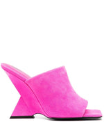 Fuchsia Cheope Suede Heels 1