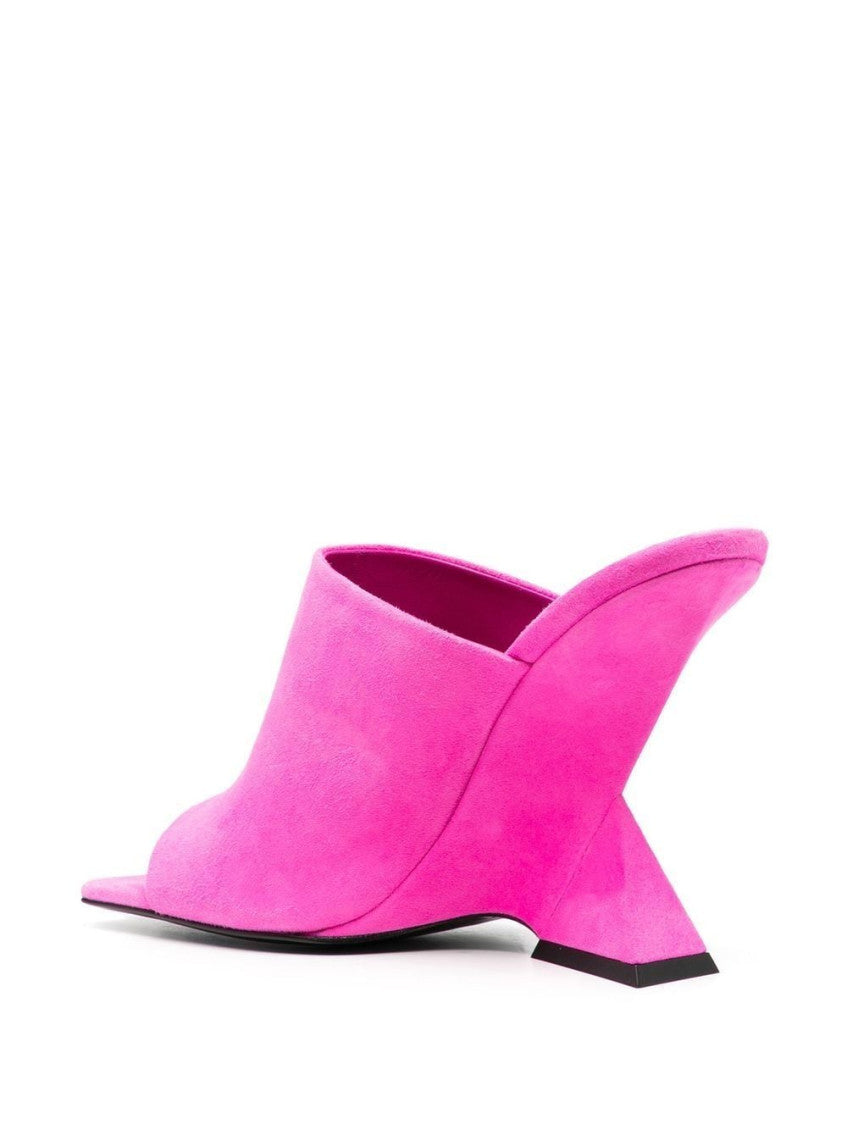 Fuchsia Cheope Suede Heels 7