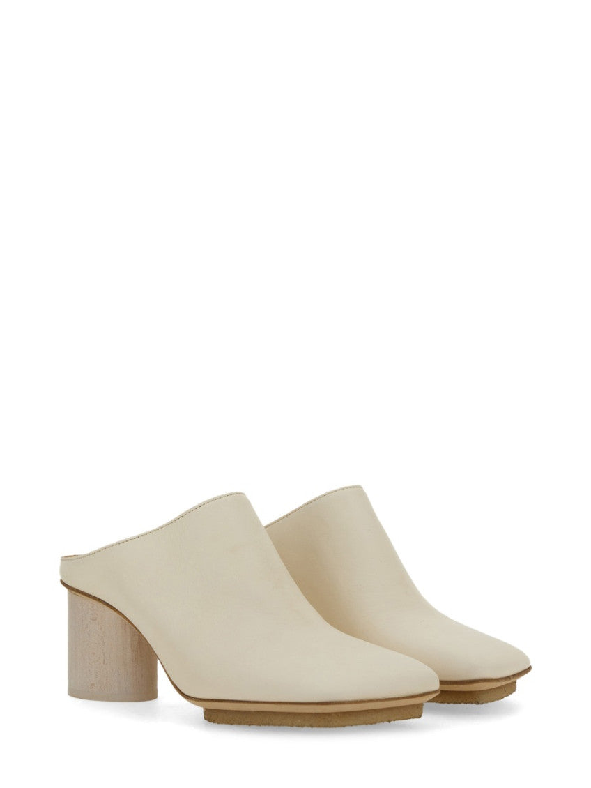White Leather Mules 2