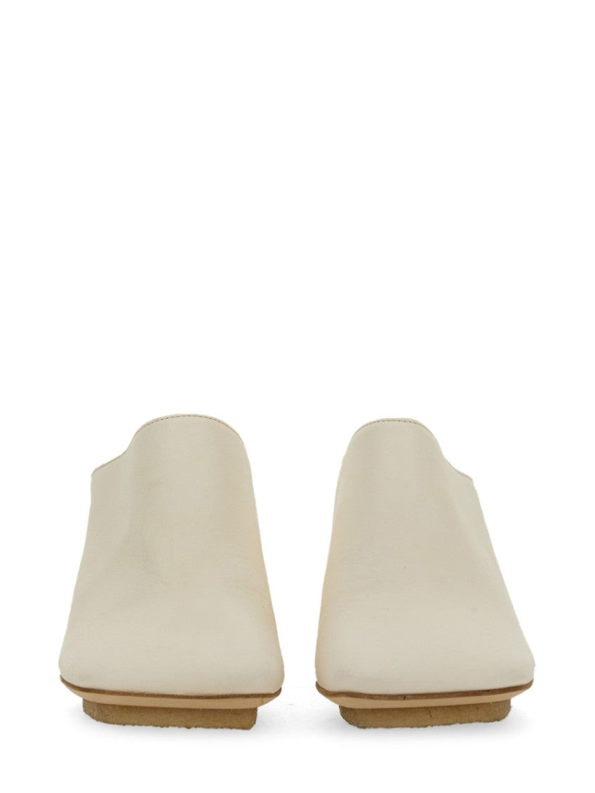 White Leather Mules 3
