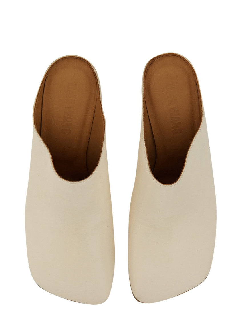 White Leather Mules 5