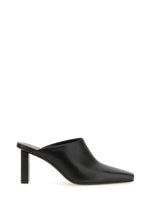 Black Slip On Mules 1
