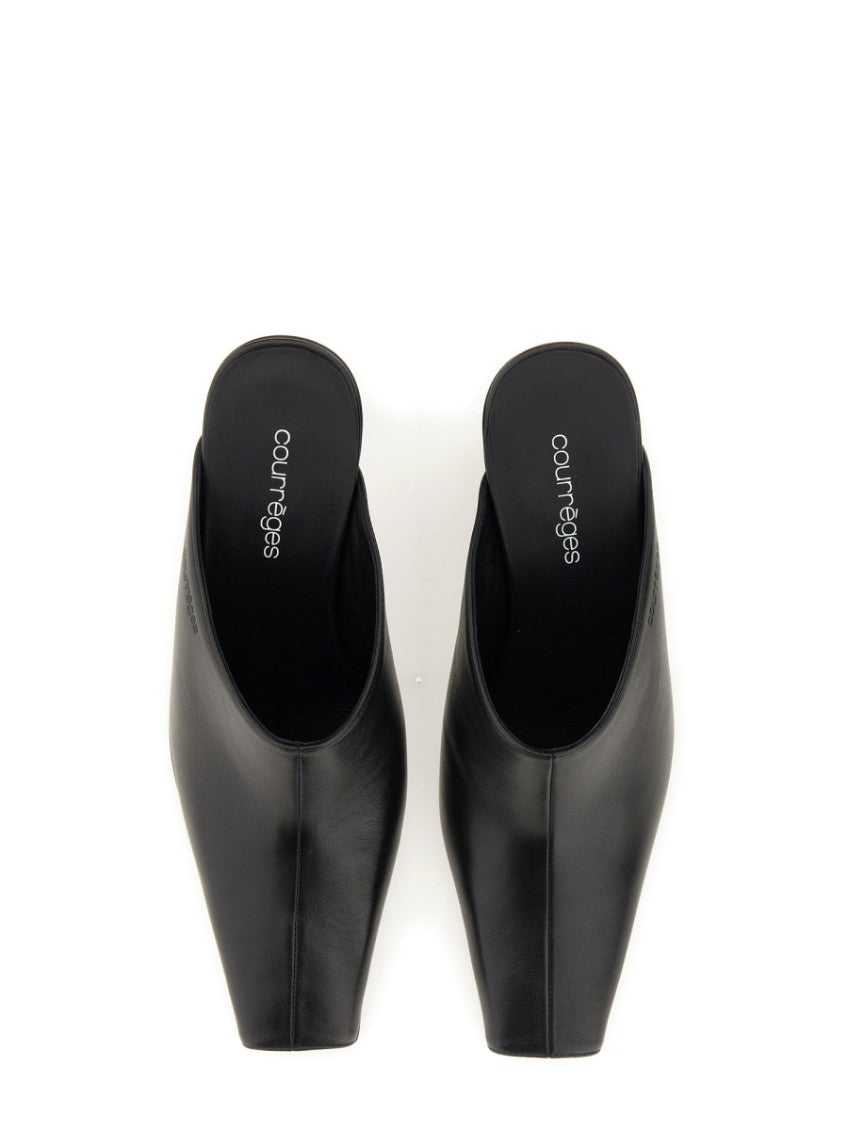 Black Slip On Mules 5
