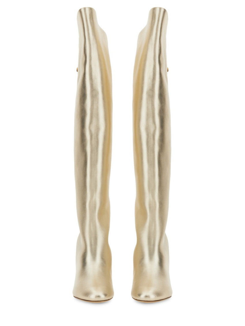 Gold Leather Boots 3