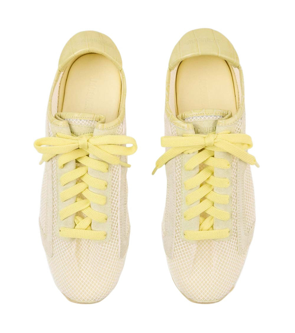 Yellow Textured Sneakers 3