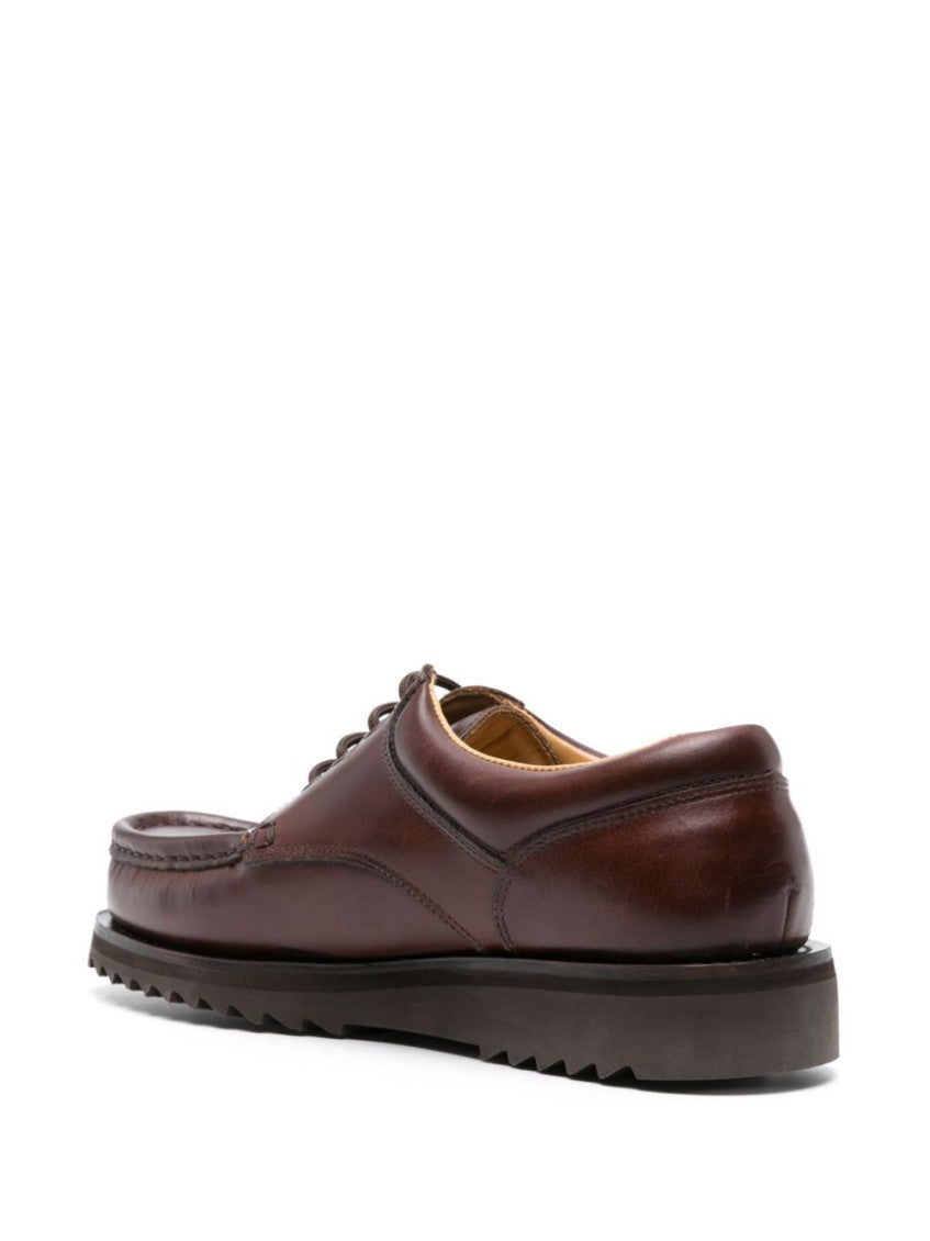 Brown Leather Lace Up Shoes 3