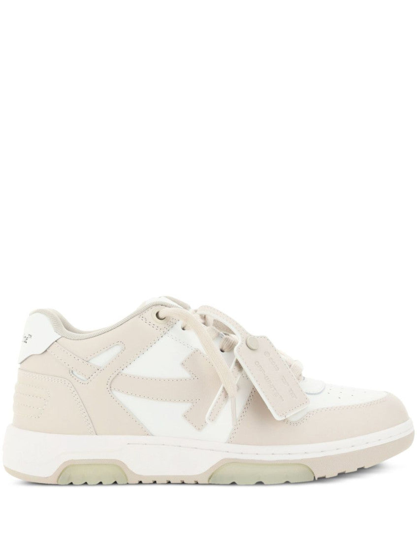 Beige Color Block Sneakers 1
