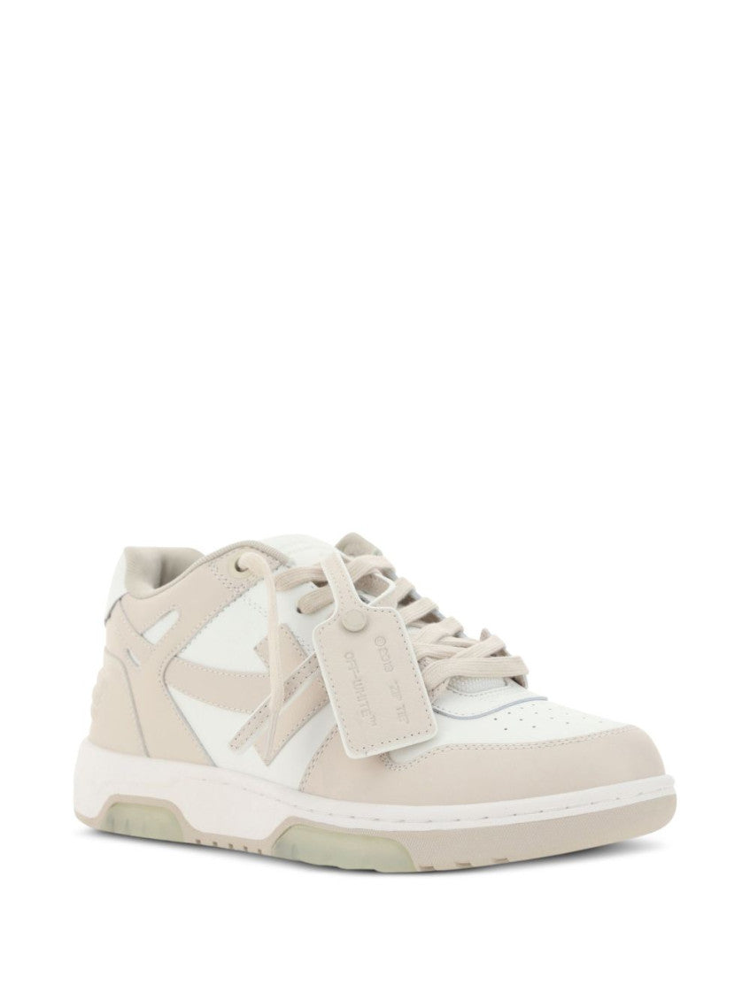 Beige Color Block Sneakers 4