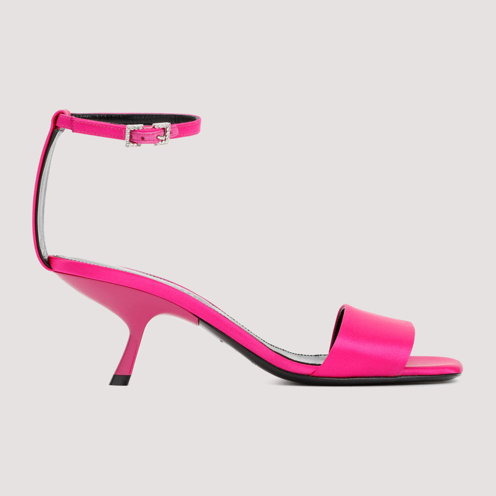 Fuchsia Square Toe Sandals 3