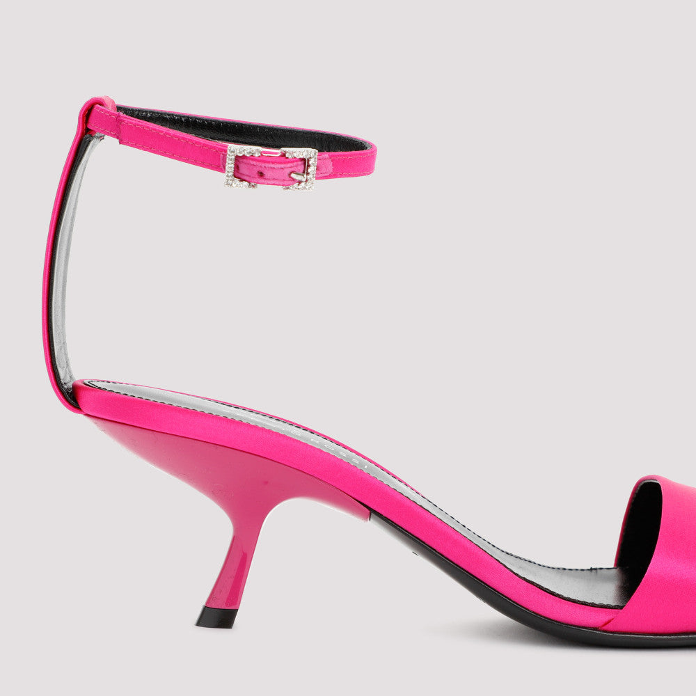 Fuchsia Square Toe Sandals 5