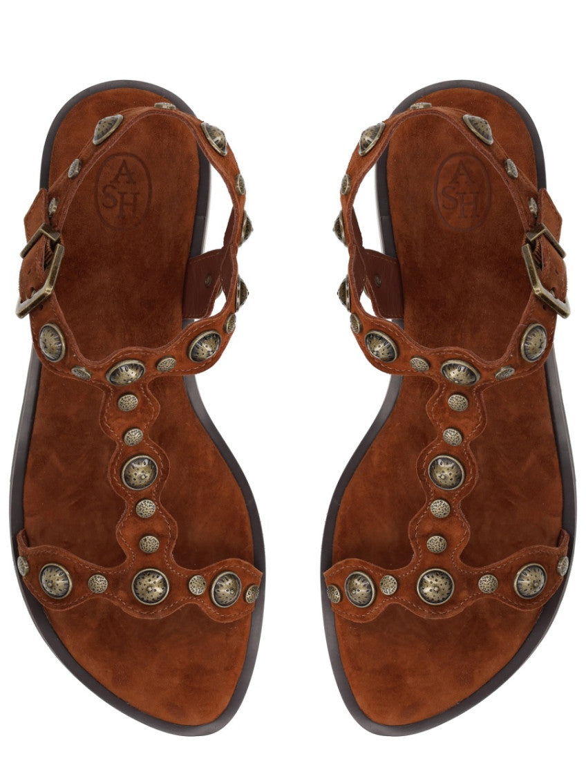 Brown Embellished Sandals 3
