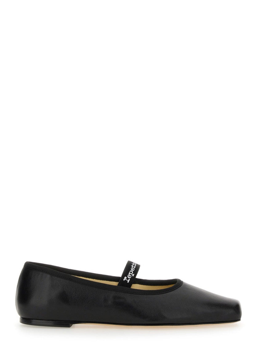 Black Logo Ballet Flats 1