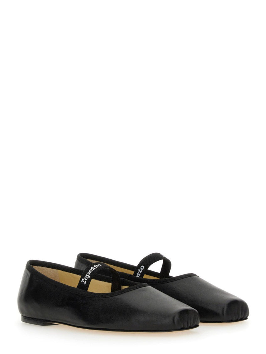 Black Logo Ballet Flats 2