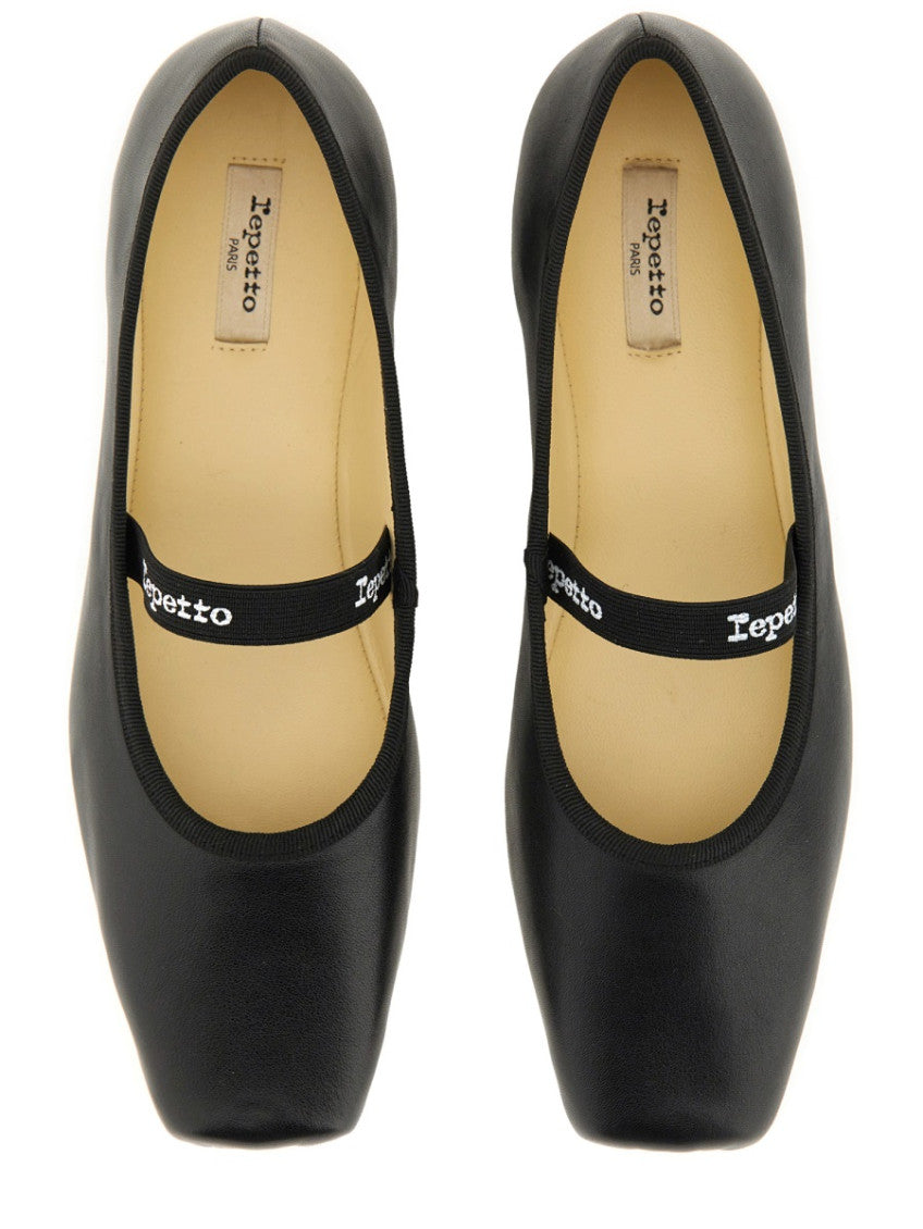 Black Logo Ballet Flats 3