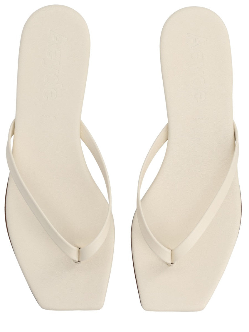 Off White Solid Slippers 3