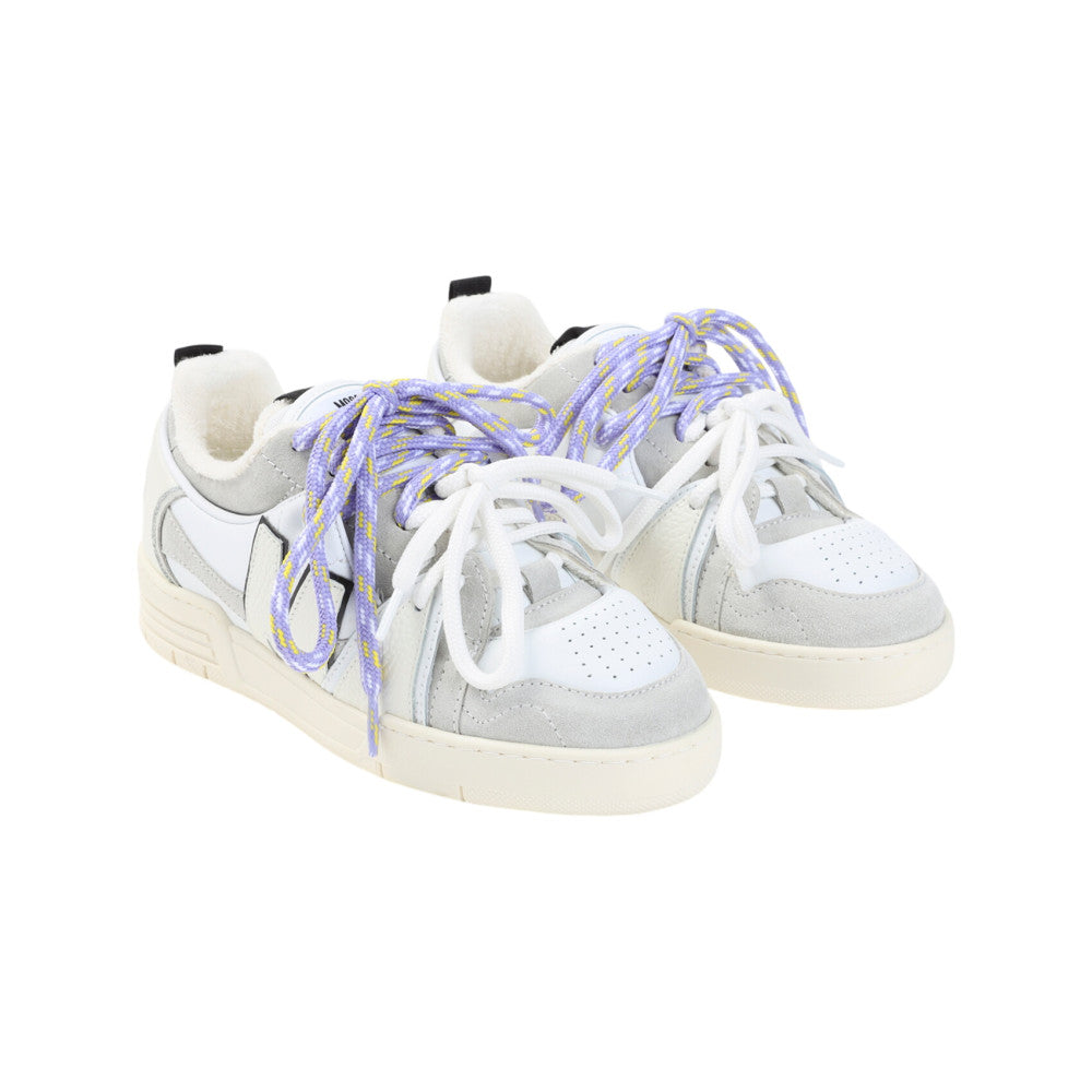 White Color Block Sneakers 3