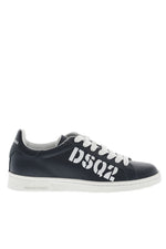 Navy Blue Logo Sneakers 1