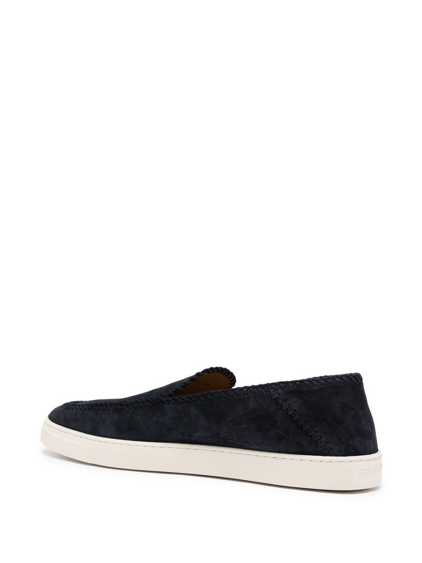 Navy Blue Slip On Sneakers 2